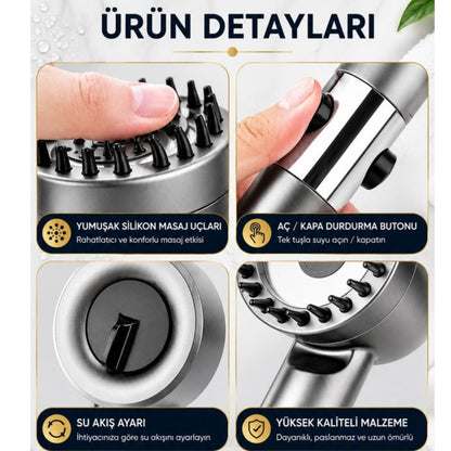 Yumuşak Silikonlu Filtreli Duş Başlığı