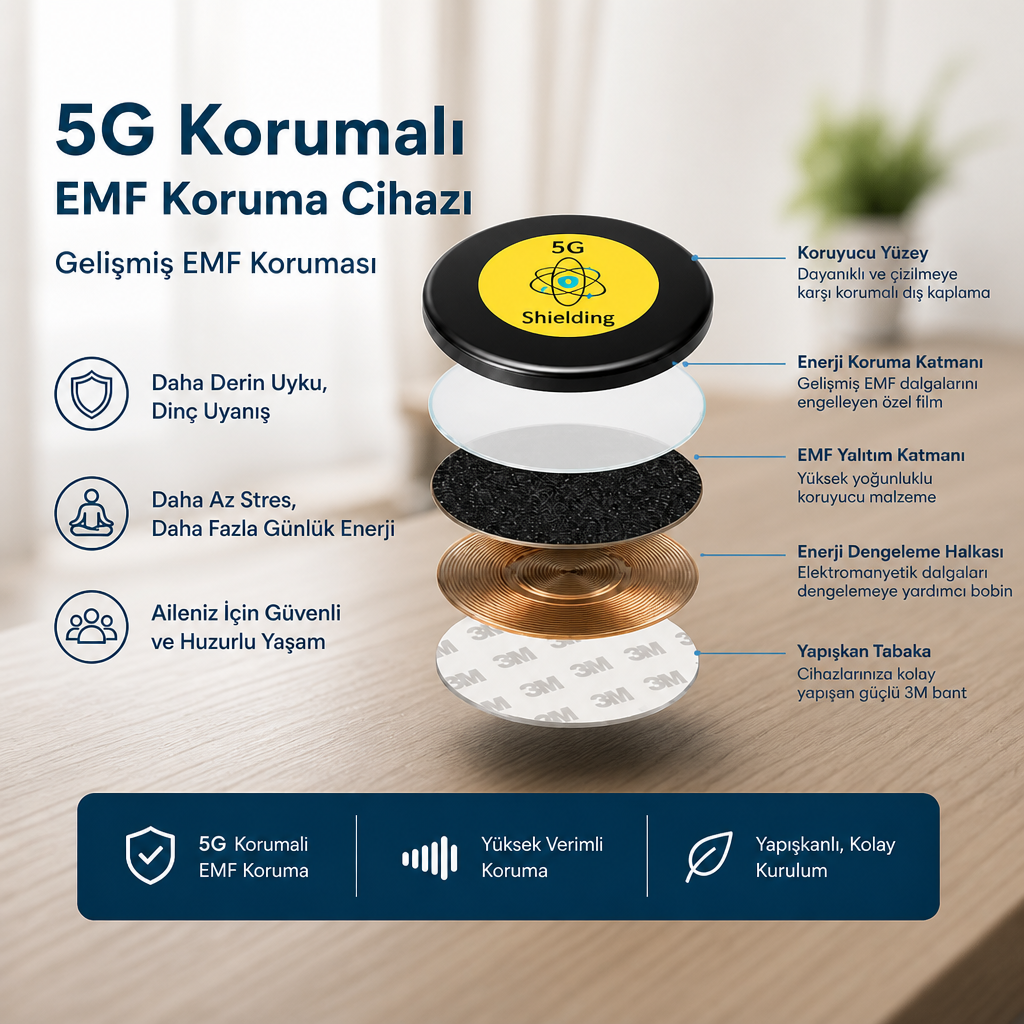 WİFİ - Leptop - Bilgisayar - İçin Frekans ve Radyasyon Kouryucu EMF Dengeleyici Kalkan