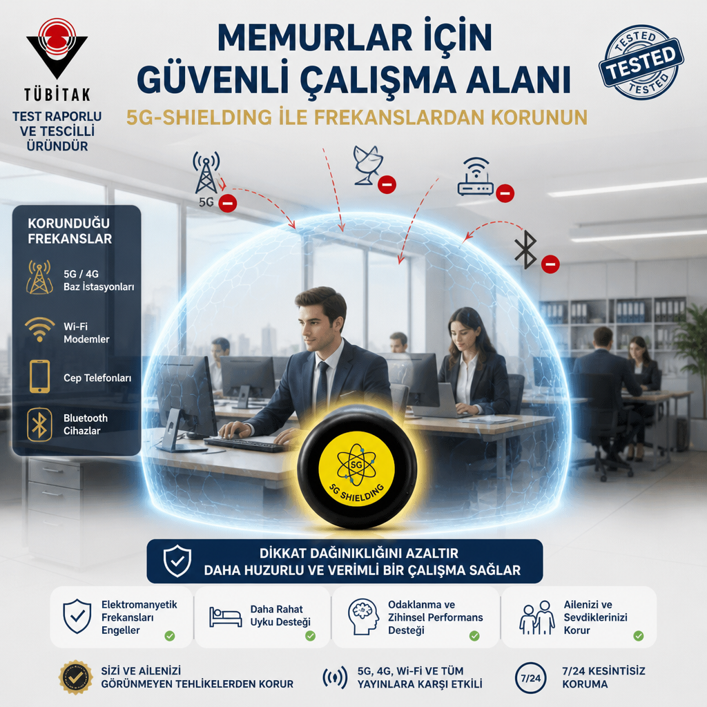 Telefon ve Akıllı Cihazlar İçin Frekans ve Radyasyon Koruyucu EMF Dengeleyici Kalkan