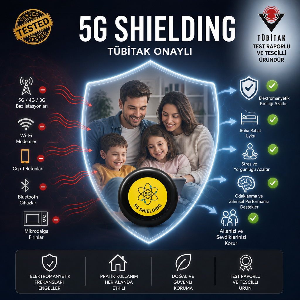 Masa Tipi Pramit Akıllı Cihazlar için Frekans ve EMF Dengeleyici Kalkan - 5G ve Radyasyon Koruyucu