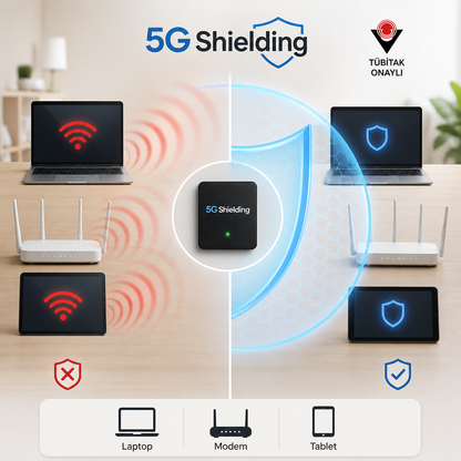 Masa Tipi Pramit Akıllı Cihazlar için Frekans ve EMF Dengeleyici Kalkan - 5G ve Radyasyon Koruyucu