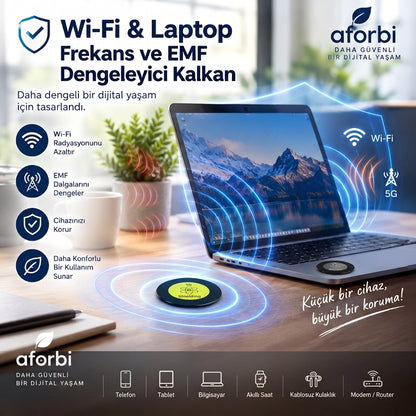 WİFİ - Leptop - Bilgisayar - İçin Frekans ve Radyasyon Kouryucu EMF Dengeleyici Kalkan