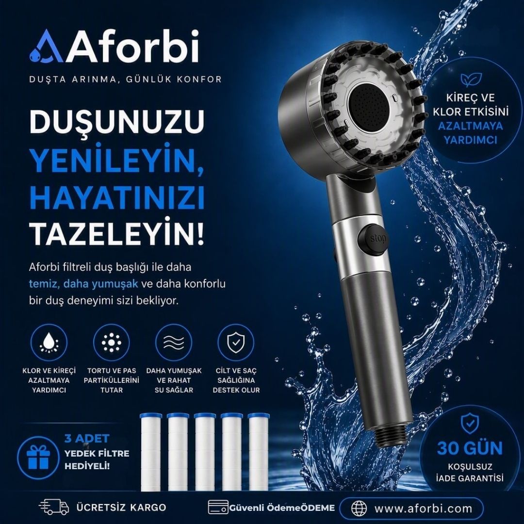 Yumuşak Silikonlu Filtreli Duş Başlığı