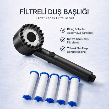 Yumuşak Silikonlu Filtreli Duş Başlığı