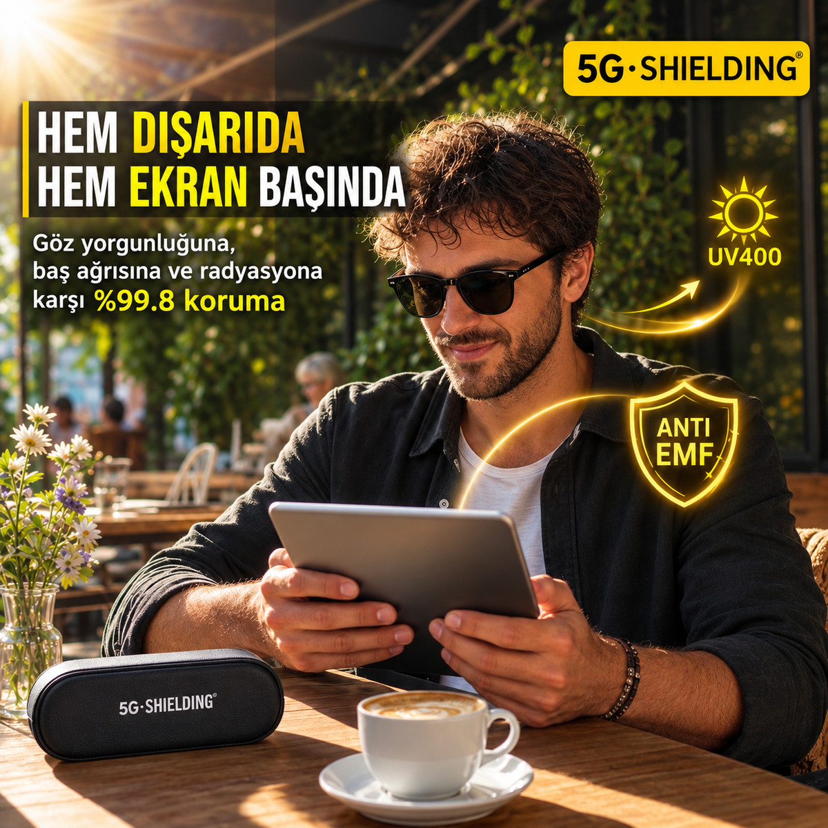 UV 400 KORUMALI GÜNEŞ GÖZLÜĞÜ VE ANTİ RADYASYON ÖNLEYİCİ ÖZELLİKLİ GÖZLÜK